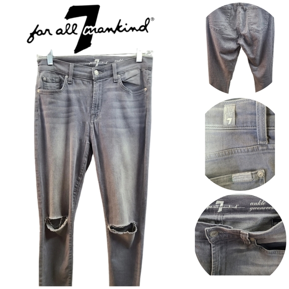 7 FOR ALL MANKIND ANKLE GWENEVERE ANKLE JEANS - Picture 2 of 5